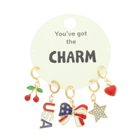 USA THEME ASSORTED CHARM SET